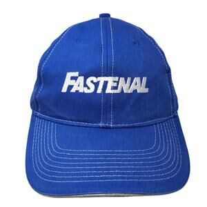 Fastenal Strapback Hat Blue One Size Adjustable Embroidered Vent Holes